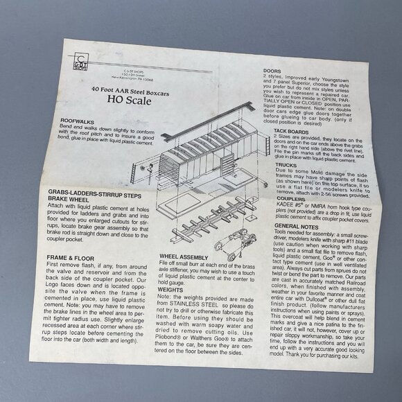 Vintage C&BT Shops HO Baltimore & Ohio 40’ Boxcar Train Car Time Saver 467255 - Picture 10 of 14